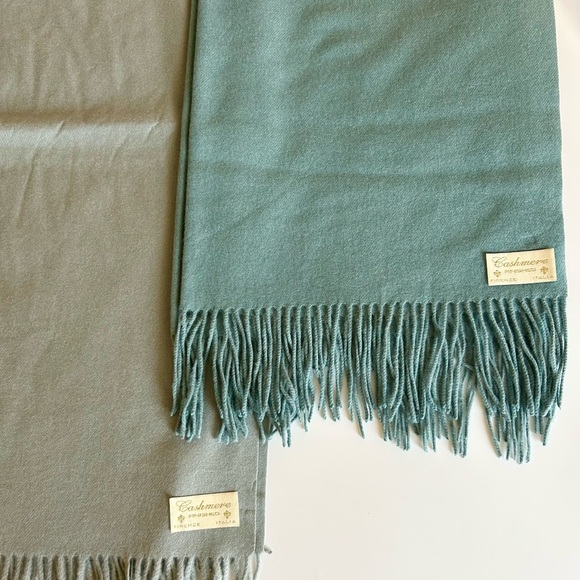 NWT Cashmere woven knit oversized scarf wrap - made in Italy 80” x 27” - Picture 4 of 10